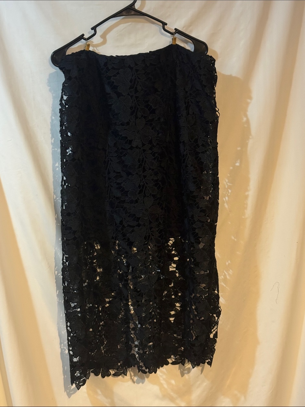 a new day Black Lace Midi Skirt